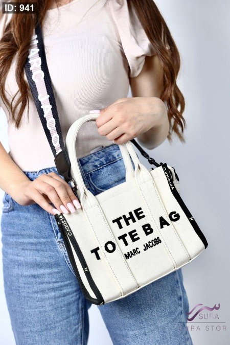 شنطة - Marc jacobs Tote / شعار تطريز